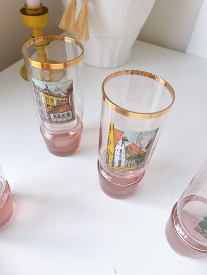 Vintage Souvenir Pink Glasses