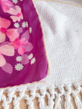 Vintage Silk flower Scarf