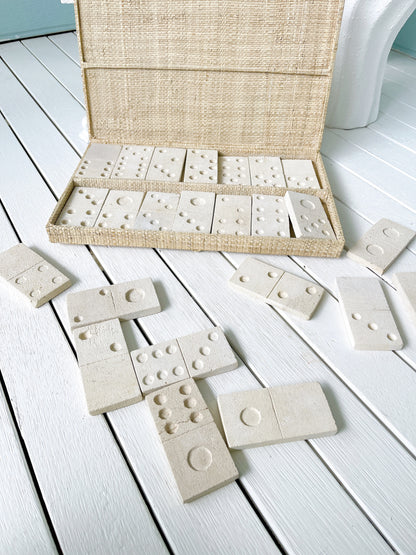 Hand Carved Sandstone Domino Set