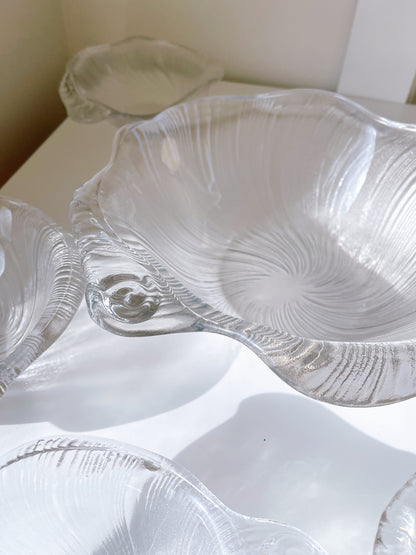 Vintage Studio Nova Glass Shell Bowl Set