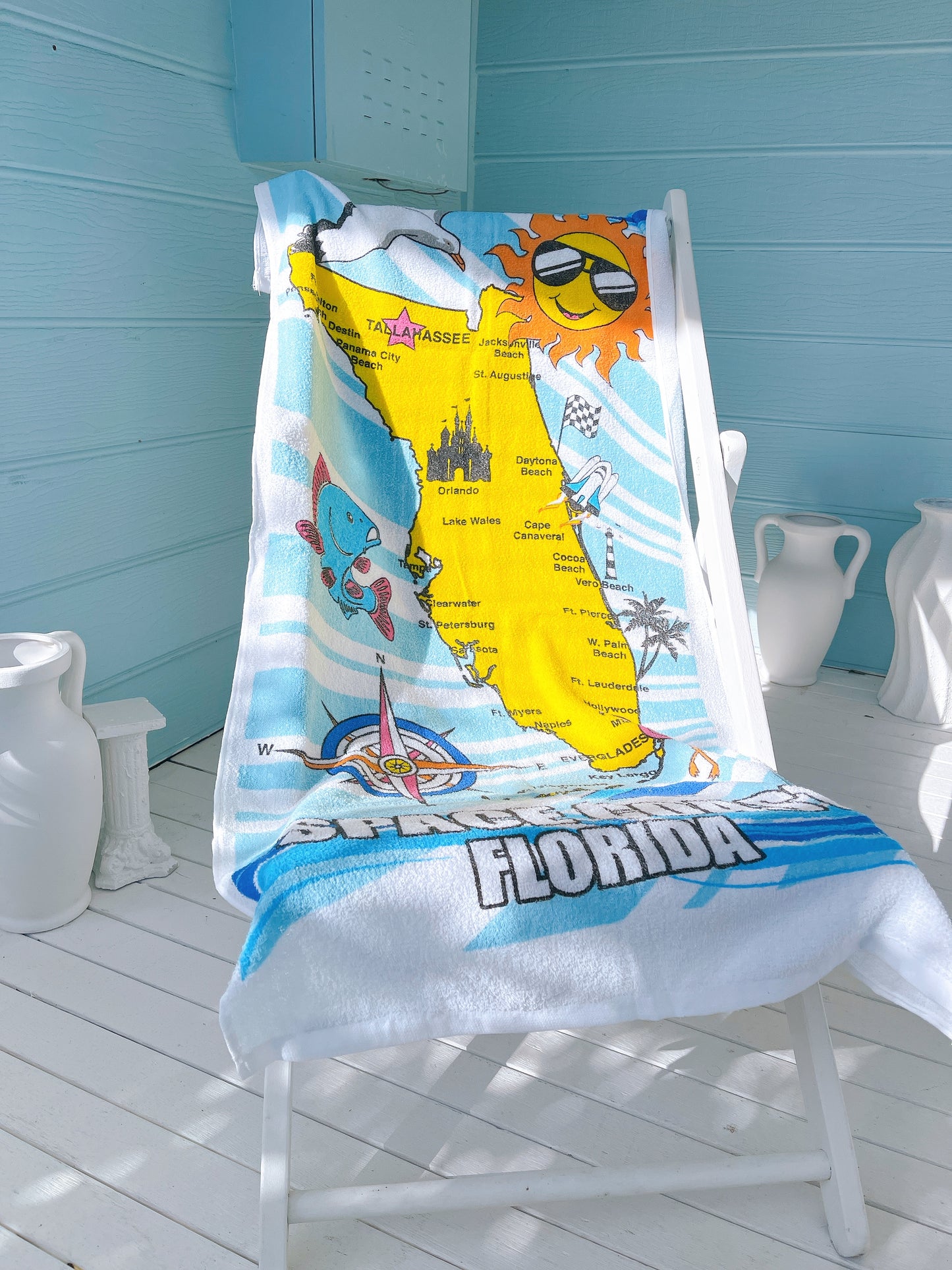 Vintage Florida Space Coast Towel