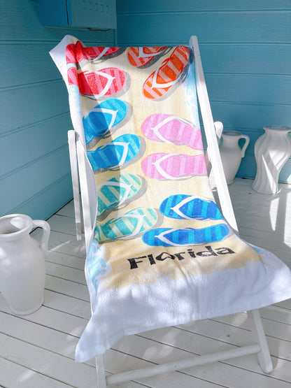 Vintage Florida Flip Flop Towel