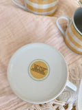 1996 Gingham Yellow Coffee Mugs