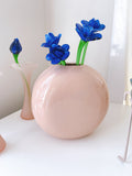Large Vintage Baby Pink Vase - Made In Portugal