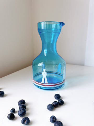Vintage Sailor Glass Water Jug