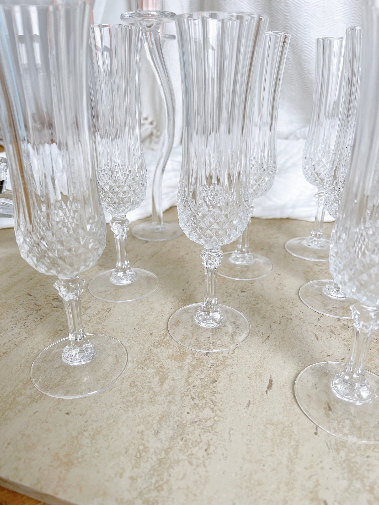 7 x Vintage Cristal D'Arques FRANCE