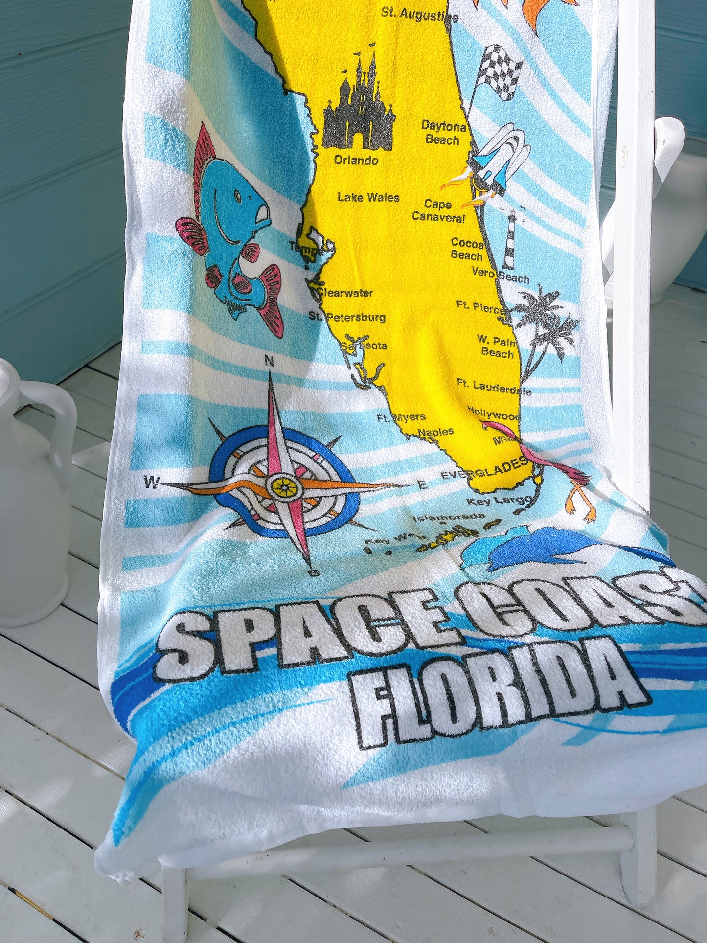 Vintage Florida Space Coast Towel