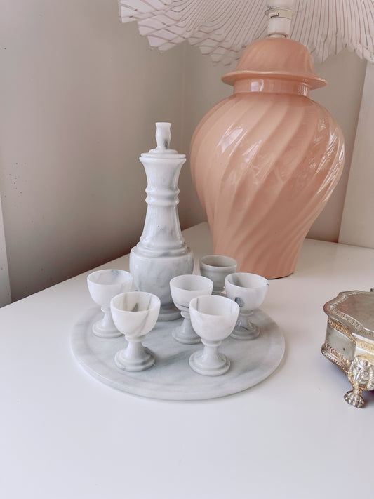 Vintage 9 Pce Marble Set