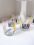 Set 5 Vintage ‘Vat 69’ Whisky Glasses