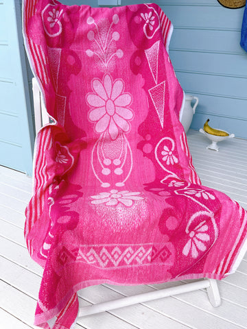 Vintage Pink Floral Towel