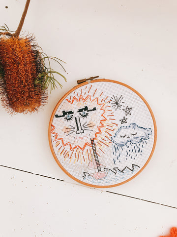 ’Climb To The Sun’ Embroidery Hoop