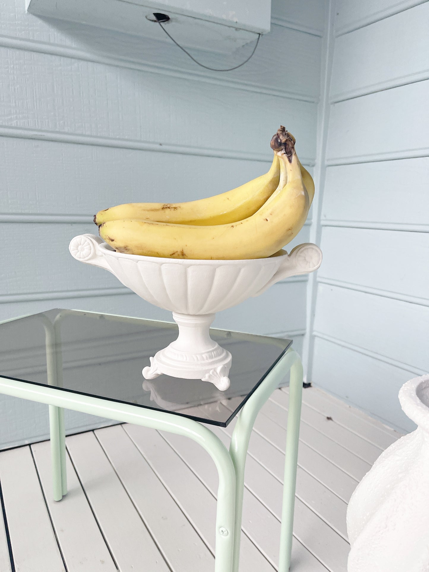 White Pedestal Bowl