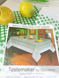 Vintage Tablecloth Green & White Check