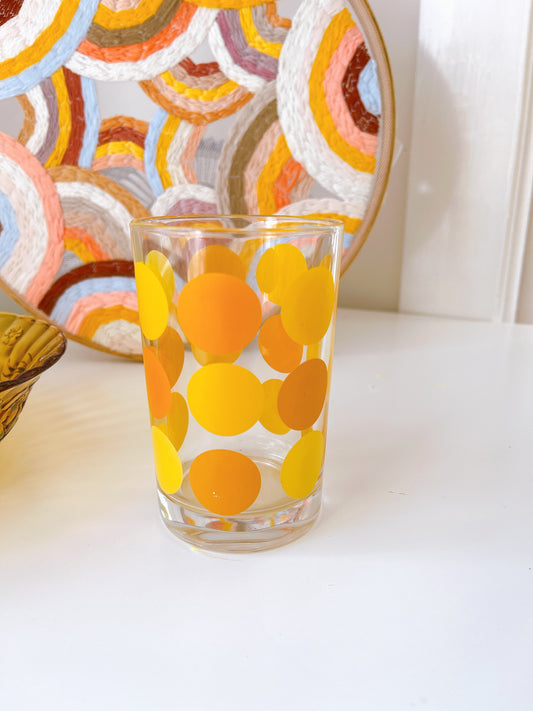 Yellow Polka Dot Glass