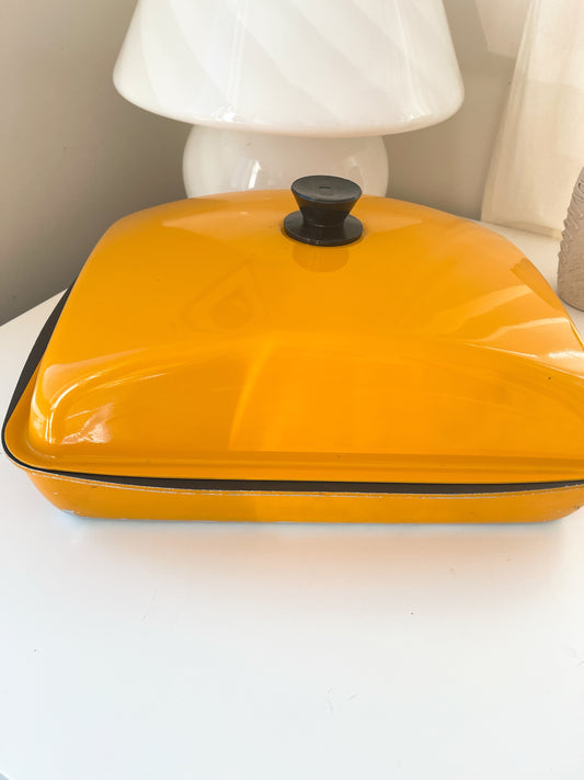 Vintage Yellow Casserole Dish