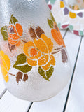 Vintage Floral Glass Vase