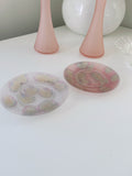 Set 2 Frosted Glass Trinket Plates