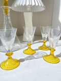 Vintage Glass Decanter and Glasses