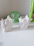 Set 2 vintage Porcelain Butterfly Vases - Handpainted