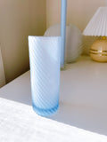 Vintage Swirl Frosted Glass Vase