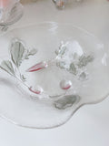 Set 2 Vintage Glass Radish Bowls