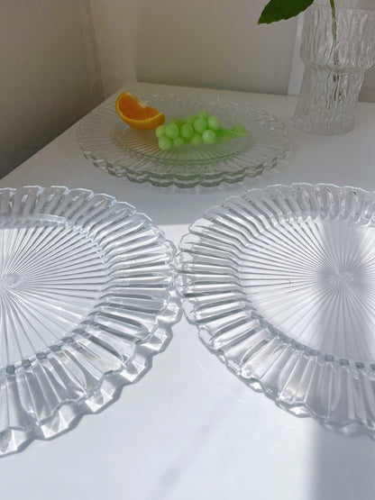 Set 4 Glass Dinner Plates