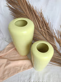 Vintage Yellow Vases - Lg & Sm - Sold Separately