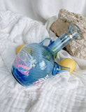 Blue Swirl Glass Bottle