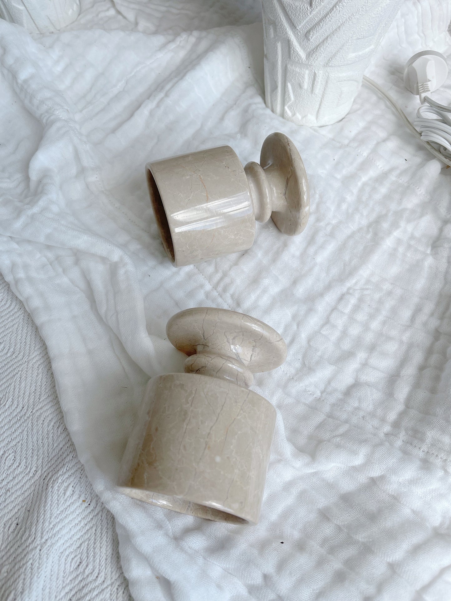 Set 2 Travertine Goblets