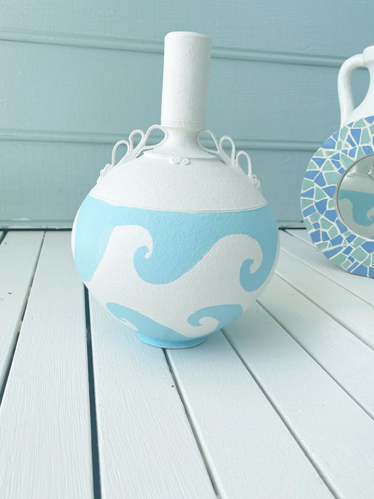 Handpainted ‘Waves’ Vase