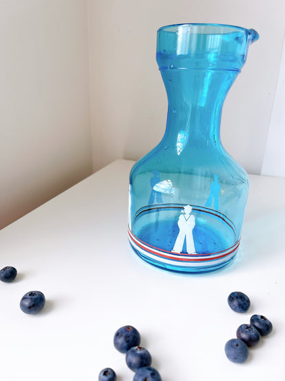 Vintage Sailor Glass Water Jug