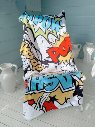 Boom POW Beach Towel