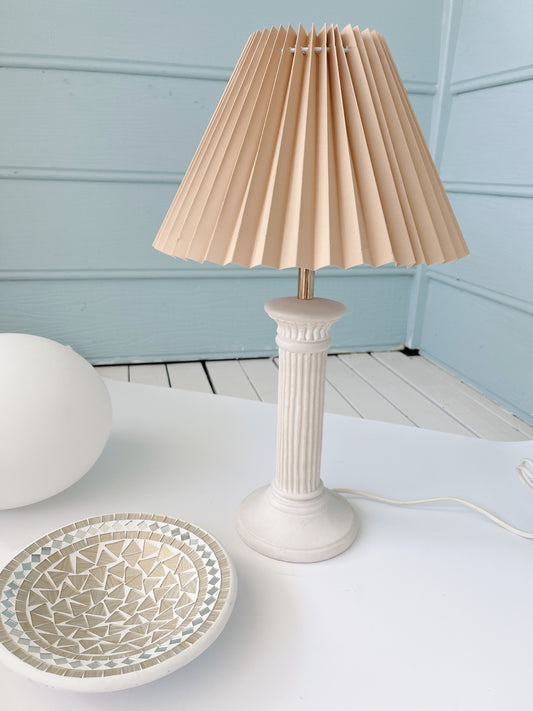 Vintage Lamp with Pleated Shade