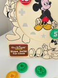 Vintage Mickey Mouse Time Shape Sorter - Walt Disney