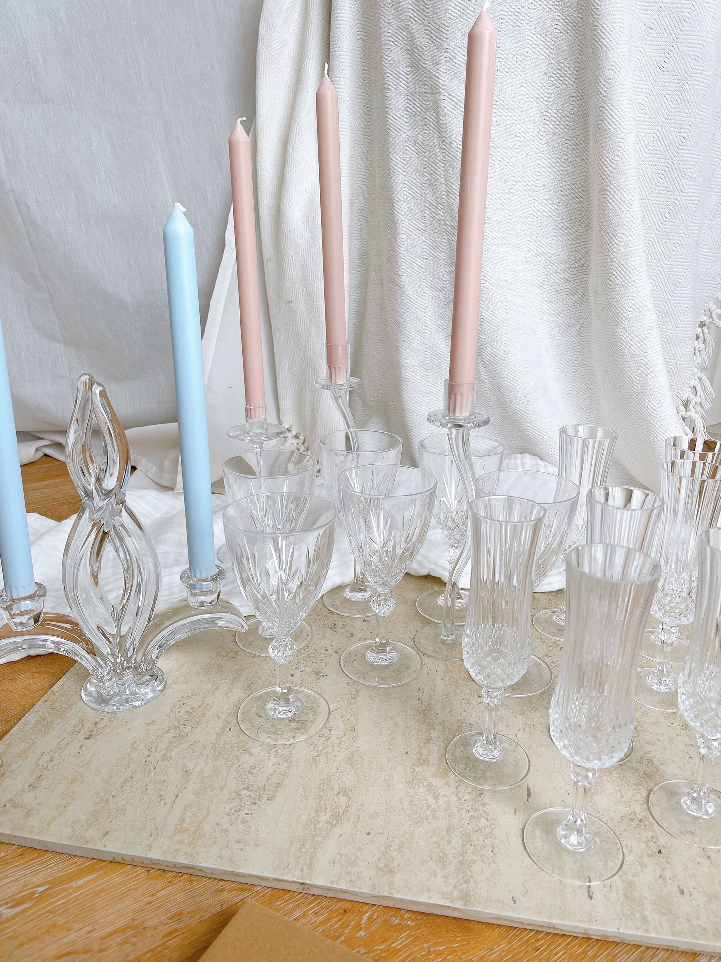 7 x Vintage Cristal D'Arques FRANCE