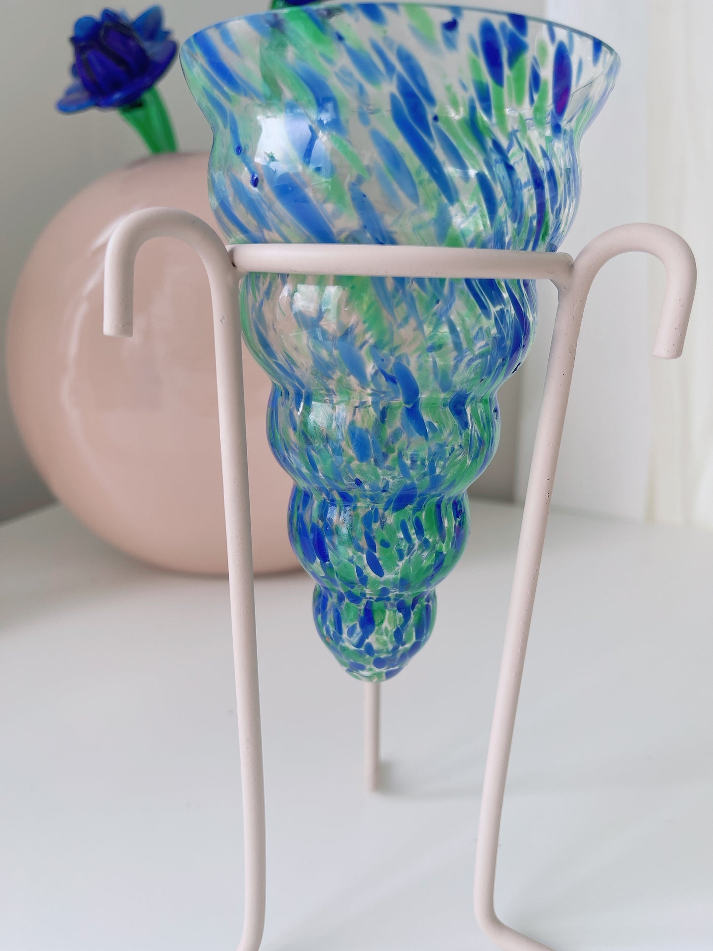 Glass Vase on Stand