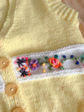 Handknitted Kids Short Sleeve Cardigan - 4-5years
