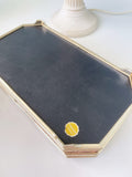 Vintage Fabric Jewellery Box / Velvet Inlay