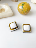 Vintage Acrylic Cube Earrings