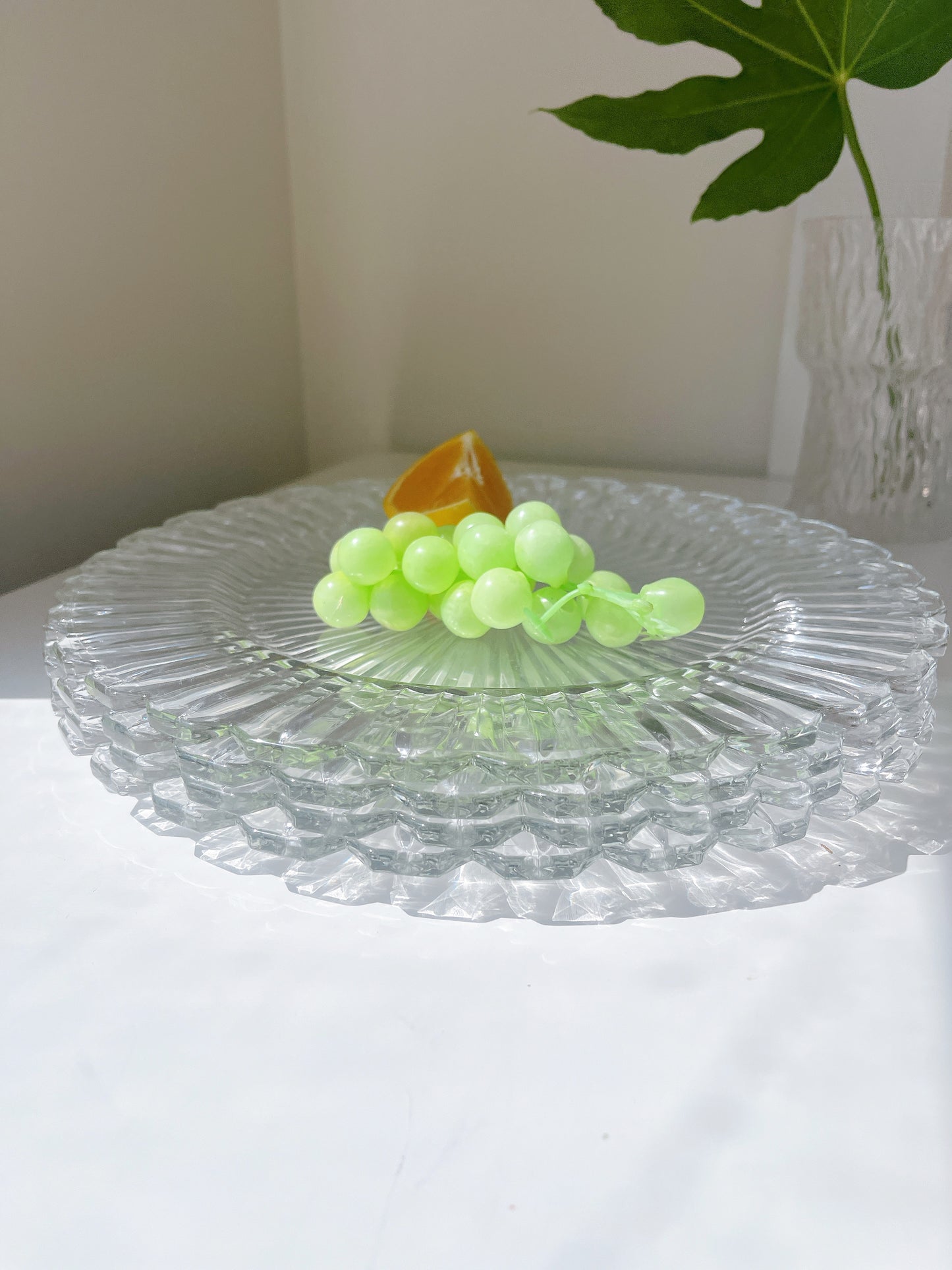 Set 4 Glass Dinner Plates