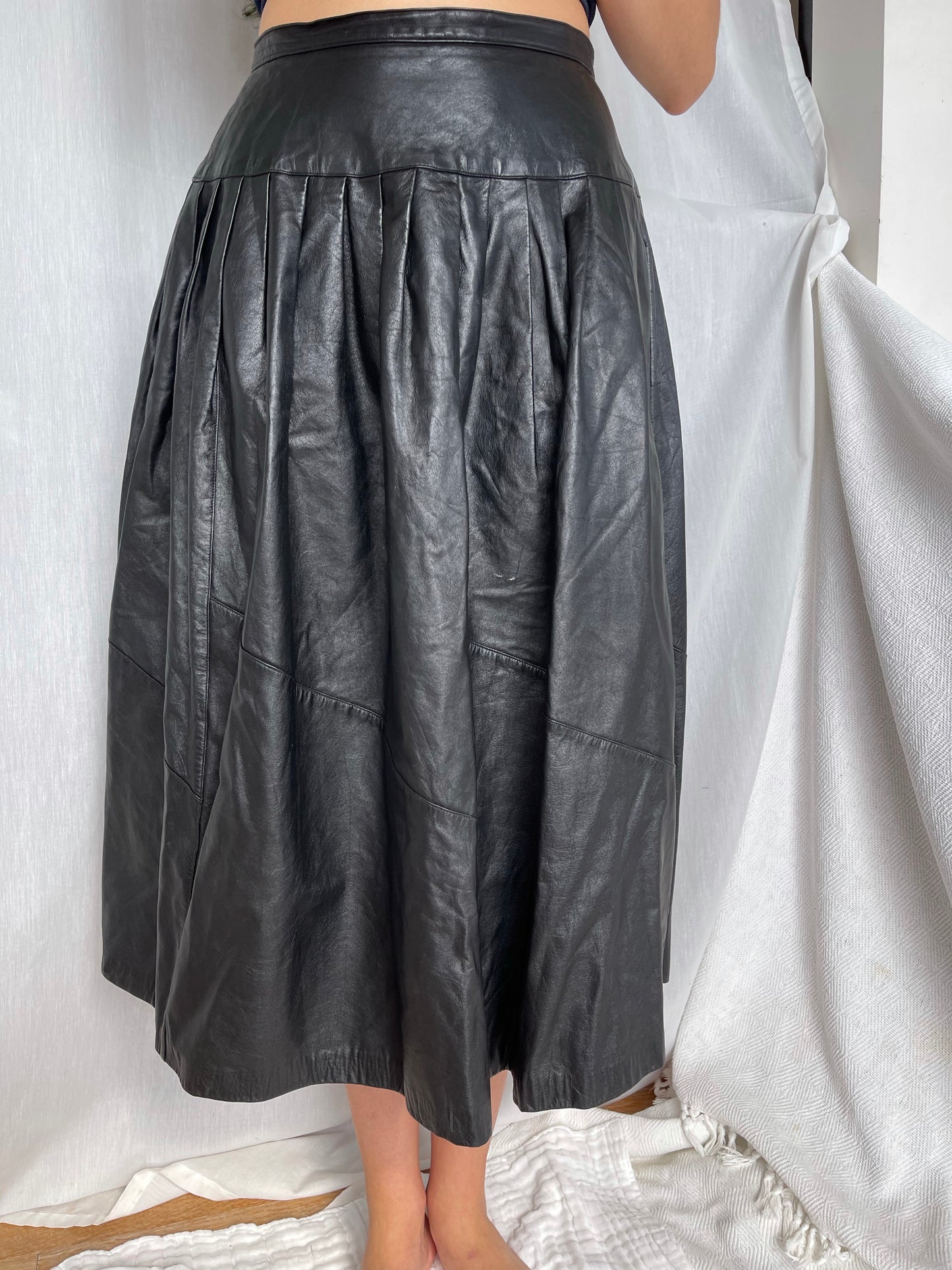 Vintage Leather Skirt