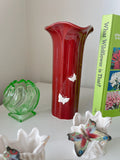 Vintage Butterfly Ceramic Vase - Japan