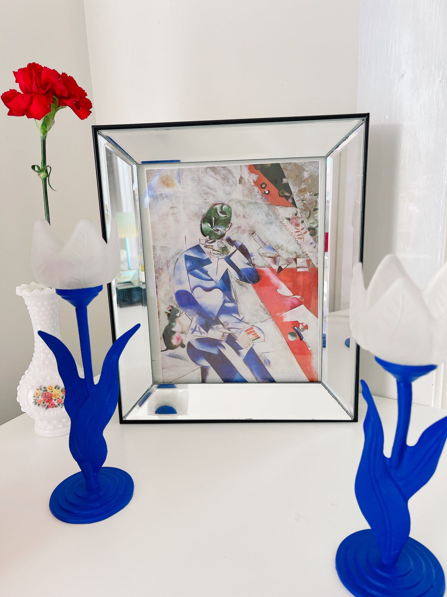 Framed Mirrored Art Print - Chagall