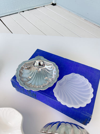 Vintage Silver Shell Dish