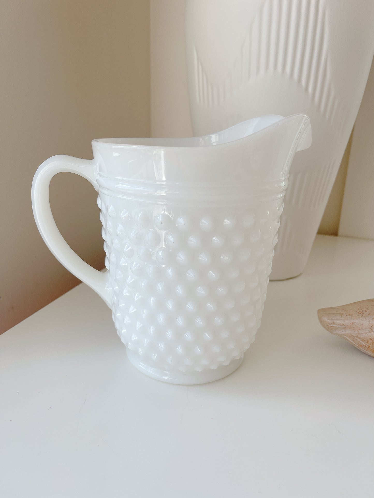 Vintage Hobnail Glass Jug