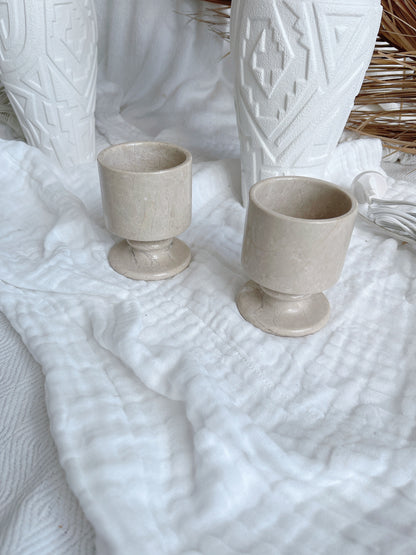 Set 2 Travertine Goblets