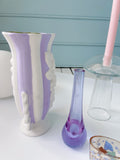 Repurposed HVL Vintage Vase - Lilac Stripe