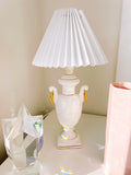 Vintage Lamp Base with Pleated Shade