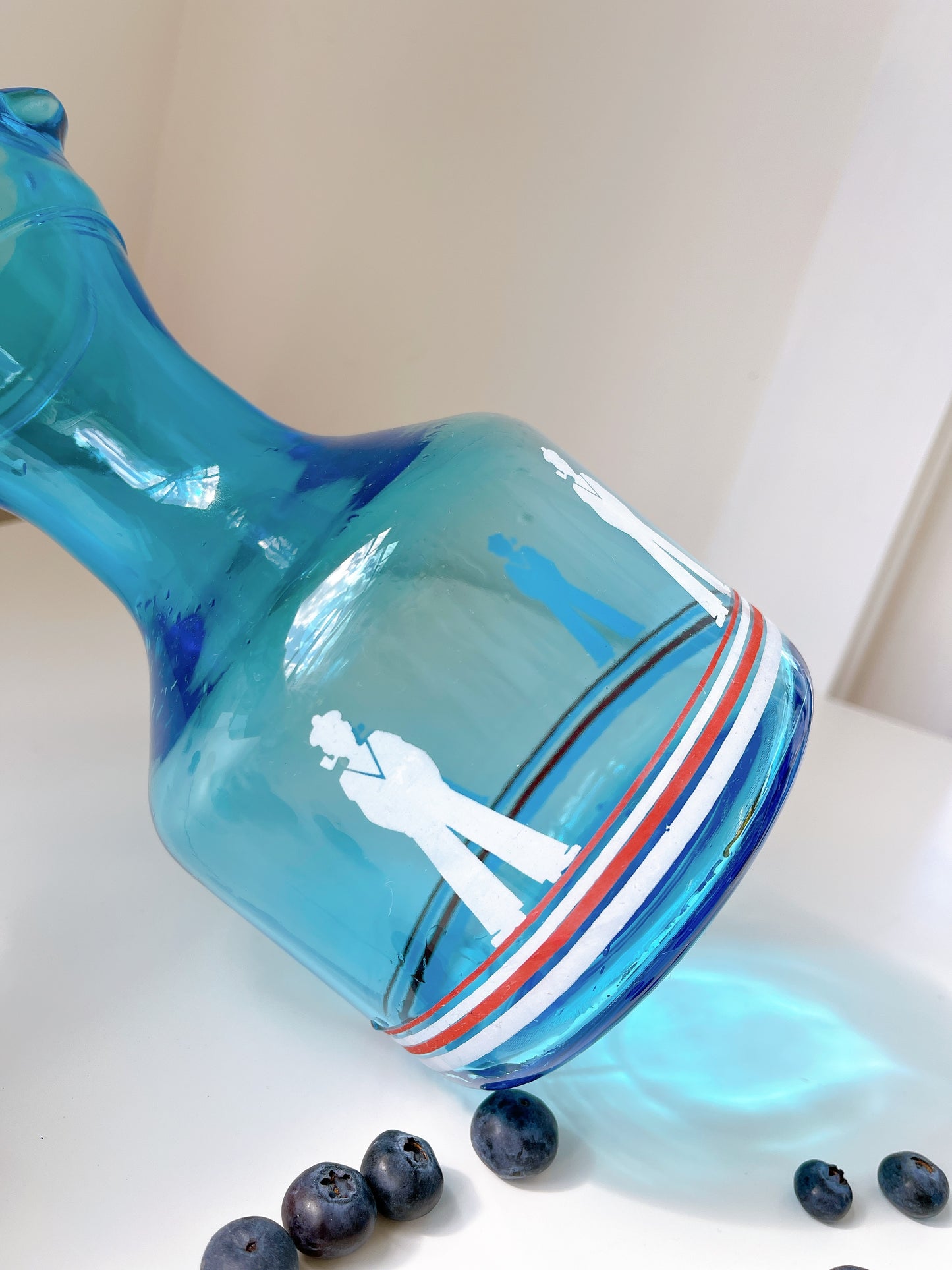 Vintage Sailor Glass Water Jug