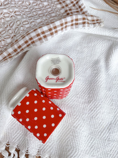 Red & White Polka Dot Sat & Pepper Shakers